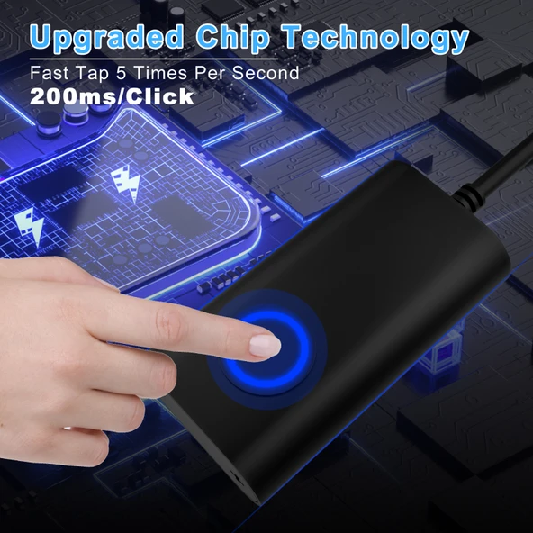 USB Kablolu Sanal Fare Bilgisayar Uyku Modunu Engelleme F1 Model Siyah - 5