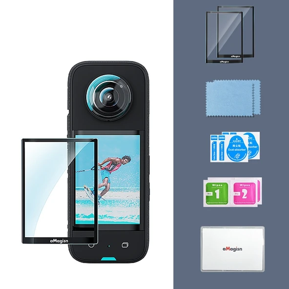 Insta360 X3 Ekran Temperli Cam Koruyucu 2 Set