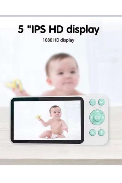 5 Inc Ekran Bebek Kamerası Monitörlü Konuşma Özellikli ışıklı Gece Görüslü Kamera - 2