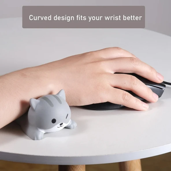 Sevimli Domuz Desenli Hafızalı Köpük Mouse Pad Bilek Destek Yastığı - 6