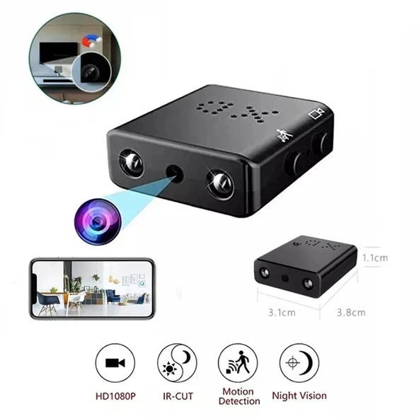 XD Model 1080p HD Video Akıllı IR-CUT Kızılötesi Gece Görüşlü Spor Kamerası Bataryasız - 2