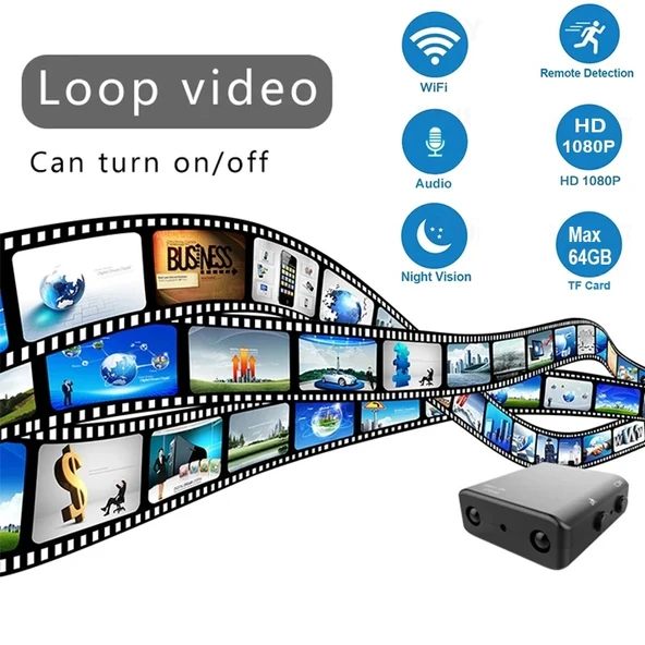 XD Model 1080p HD Video Akıllı IR-CUT Kızılötesi Gece Görüşlü Spor Kamerası Bataryasız - 5