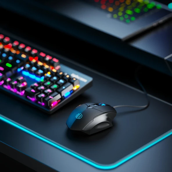 Inphic PW1H Kablolu Sessiz Aydınlatmalı 6 Tuşlu Oyun Mouse Gri - 2