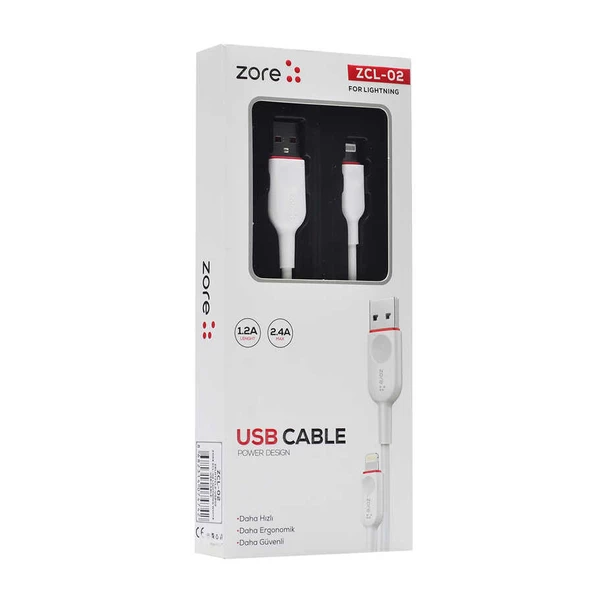 Zore ZCL-02 Lightning Uçlu Usb Kablo - 4
