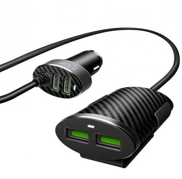 Zore ZR-C502 2+2 USB Çıkışlı Araç Şarj Seti