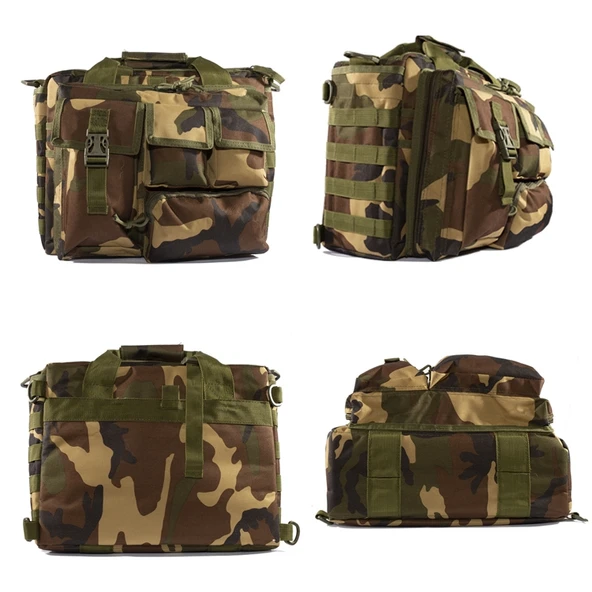 A025 Outdoor Messenger Omuz Bilgisayar Çantası Spor Bisiklet Su Geçirmez Çanta CP Kamuflaj - 3