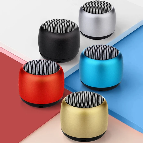 Mini Kablosuz Bluetooth Hoparlör TWS Çiftli Mavi Su Geçirmez Akıllı Gürültü Engelleme - 2