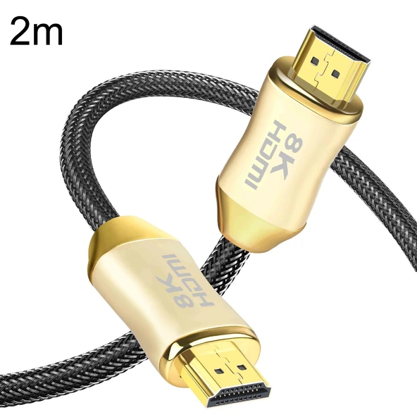CO HD801 2 Metre HDMI 2.1 Versiyon 8K 60Hz Altın Kaplama Kablo PS4 Projektör Dizüstü Set Üstü Kutusu İçin