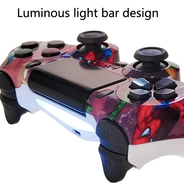 PS4 Kablosuz Bluetooth Oyun Kumandası Işıklı Şeritli Çift Titreşimli Line Renk - 5