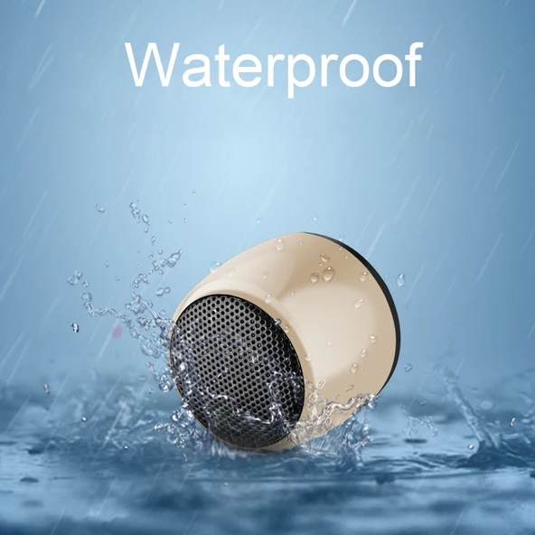 Mini Kablosuz Bluetooth Hoparlör TWS Çiftli Mavi Su Geçirmez Akıllı Gürültü Engelleme - 9