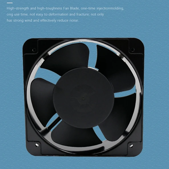 220V 38W 15cm Rulmanlı Elektrikli Dolap Şaftlı Yağlı Rulmanlı Fan - 5