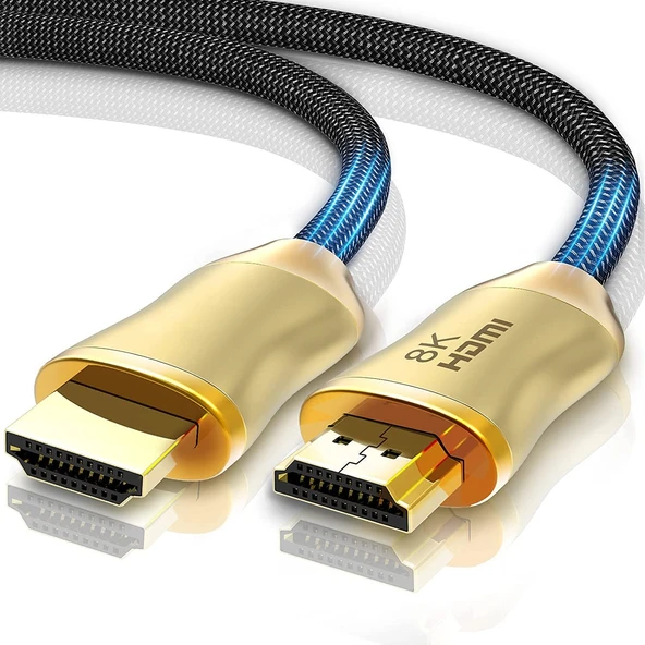 CO HD801 2 Metre HDMI 2.1 Versiyon 8K 60Hz Altın Kaplama Kablo PS4 Projektör Dizüstü Set Üstü Kutusu İçin - 2