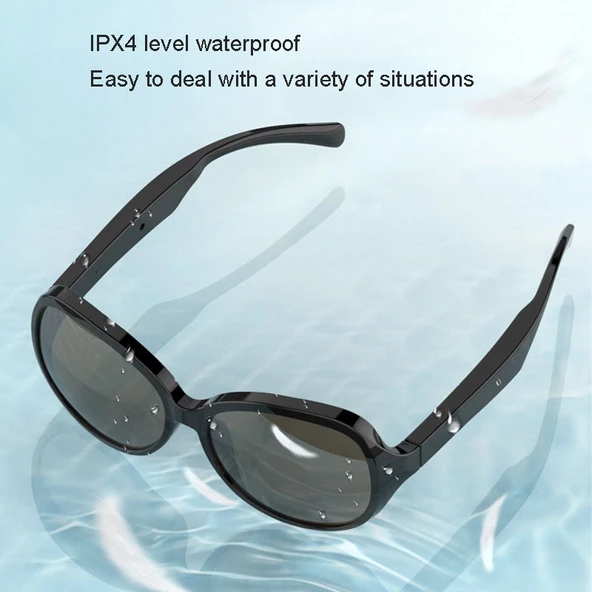 F06 Bluetooth 53 Akıllı Güneş Gözlüğü Kablosuz Kulaklık UV Koruma Polarize - 5
