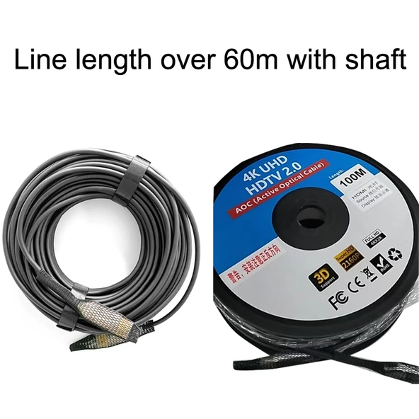 HDMI 2.0 Fiber Optik Kablo 4K Ultra HD 10 Metre Beyaz - 5