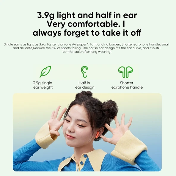 Orijinal Xiaomi Redmi Buds 4 Lite TWS Bluetooth 53 Gürültü Azaltmalı Kulaklık Beyaz - 8