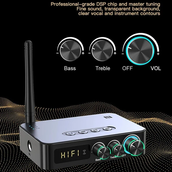 M9 Pro Bluetooth 5.1 Alıcı Verici FM Radyo NFC Ses Adaptörü - 7
