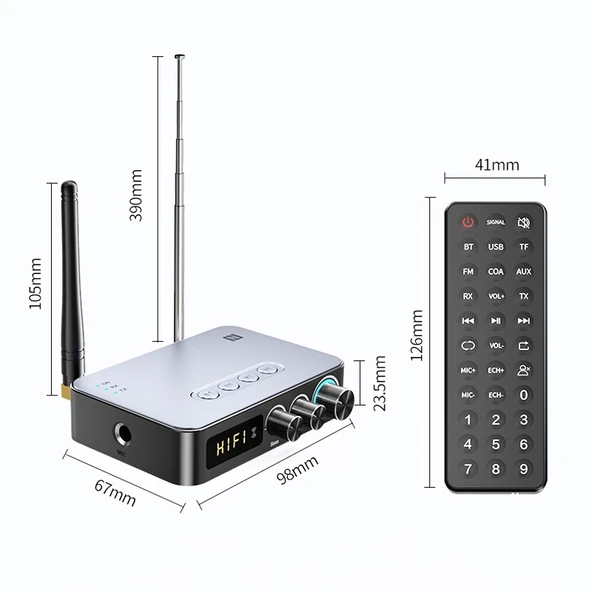 M9 Pro Bluetooth 5.1 Alıcı Verici FM Radyo NFC Ses Adaptörü - 2
