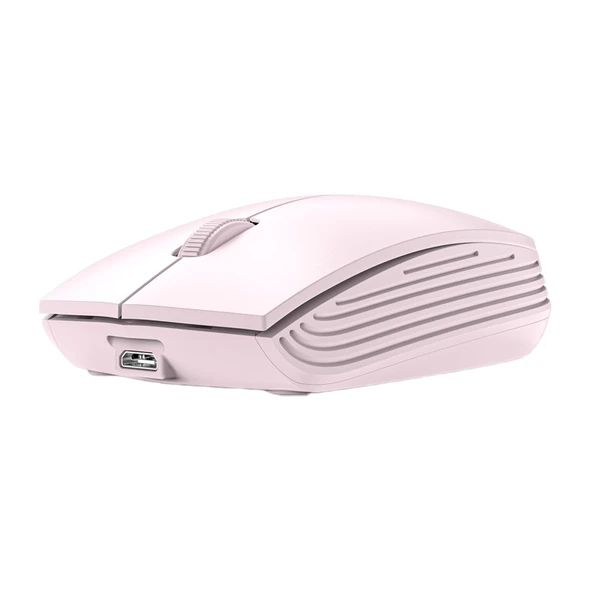 811 3 Tuşlu Mini Kablosuz Laptop Optik Mouse Çift Mod Pembe