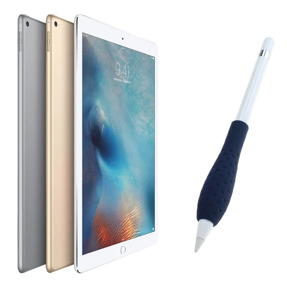 Apple Pencil 1 ve 2 Nesil İçin Siyah Silikon Kılıf - 5