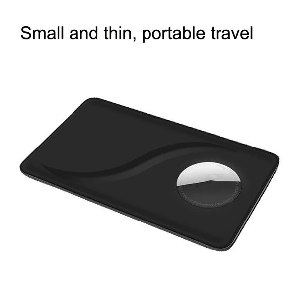 Apple AirTag Uyumlu Kart Tipi Koruyucu Kılıf Siyah - 4