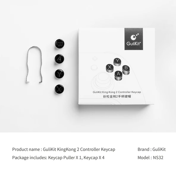 Gulikit NS32 King Kong 2Pro NS08 NS09 Gamepad A B X Y Tuş Kapağı Seti - 6