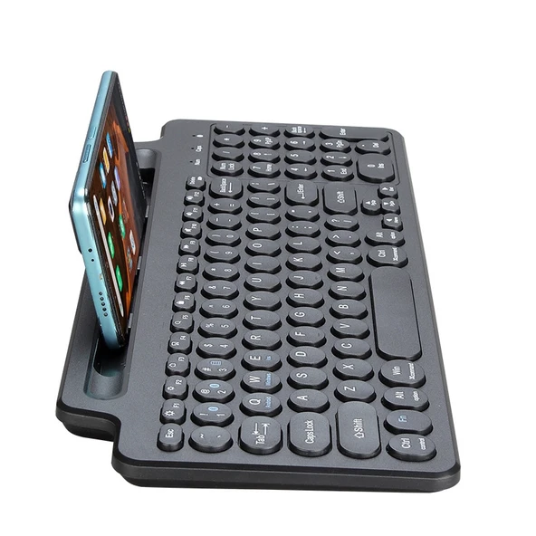2.4G Bluetooth Kablosuz Klavye Kart Yuvalı Standlı Dokunmatik Panelsiz - 2