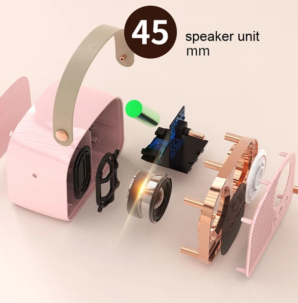 DW21 Vintage Radyo Bluetooth Hoparlör Koyu Yeşil TF Kart ve USB Destekli - 4
