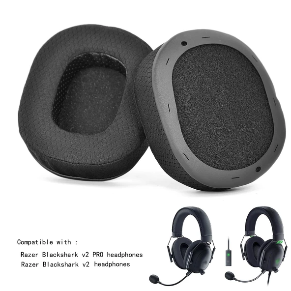 Razer BlackShark V2 V2 Pro Uyumlu 2li Sünger Kulaklık Kapağı Futbol Ağı Desenli - 3