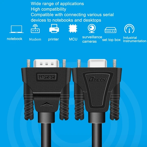 DTECH RS232 Seri Doğrudan Hat DB9 Uzatma Kablosu Erkekten Dişiye 1.5 Metre - 6