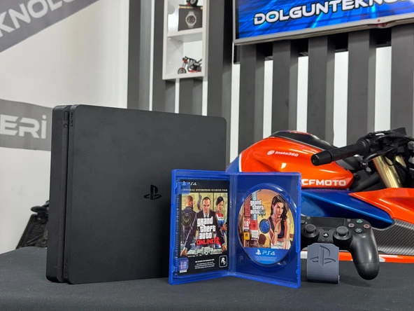 PlayStation 4 Slim 500GB Tek Kol + Grand Theft Auto 5 (GTA 5) Oyun CD’si (İKİNCİ EL) - 3