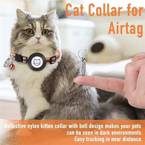 Airtag Uyumlu Siyah Pet Kaybolma Önleyici Tasma Ziliyle - 5