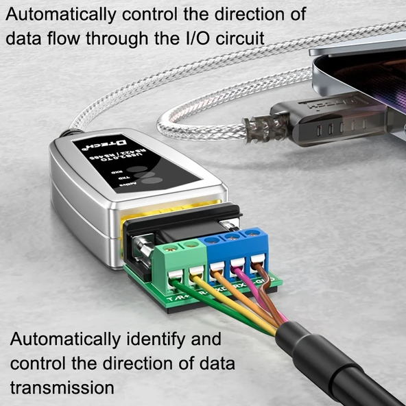 DTECH DT-5119 0.5 Metre USB - RS485 RS422 Endüstriyel Seri Haberleşme Dönüştürücü Adaptör - 4