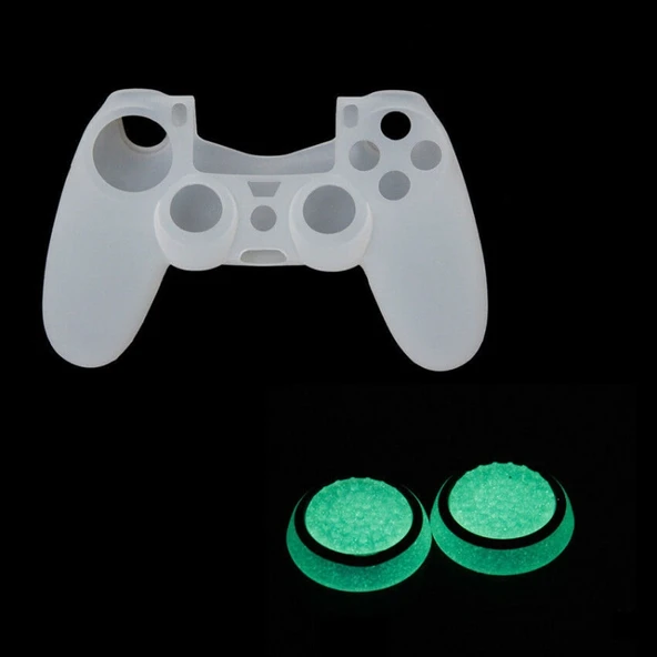 10lu Silikon Oyun Kolu Buton Kapağı Siyah Şeffaf Yuvarlak PS5 PS4 PS3 ONE 360 PRO Series X S Uyumlu - 6