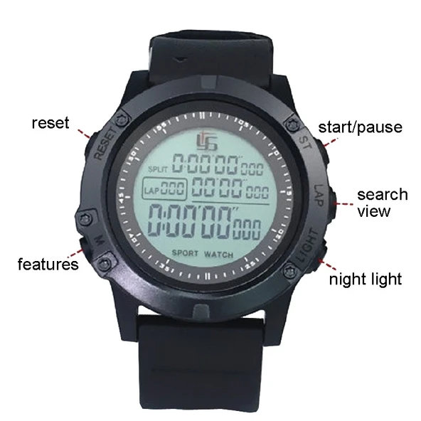 YS-2000 Model Fosforlu Futbol Hakemi Kronometre Zamanlayıcı Alarm Saat - 4