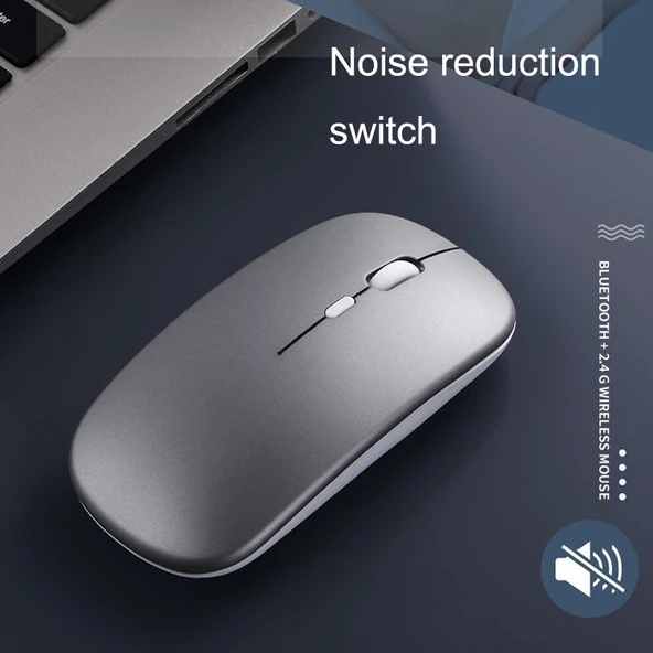 C7002 2400DPI 4 Tuşlu Renkli Işıklı Kablosuz Mouse 2.4G Gül Altın - 6