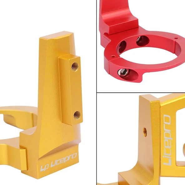 LitePro Bisiklet Ön Raf Dönüşüm Koltuğu Siyah Alüminyum - 6