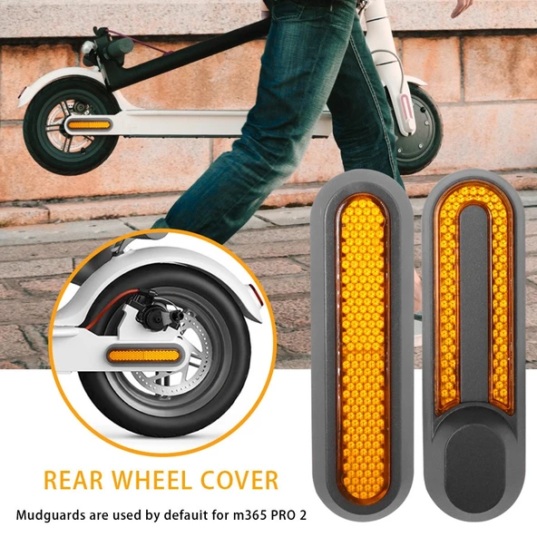 Xiaomi Mijia 1S Pro 2 Elektrikli Scooter Tekerlek Yan Dekoratif Kapak Reflektörlü Sarı - 6