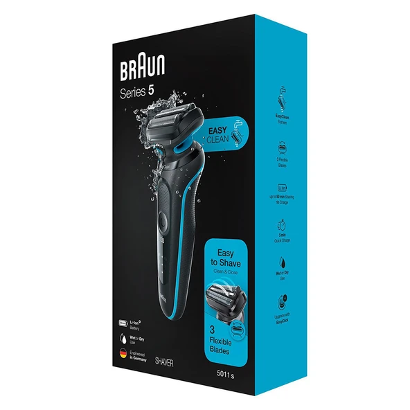 Braun Yeni Seri 5 M1000S Autosense Easyclean Islak ve Kuru Tıraş Makinesi - 7