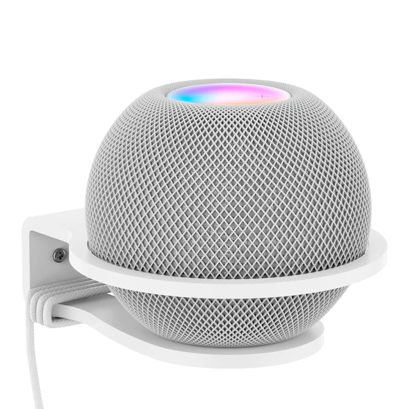 Apple HomePod Mini Duvara Monte Masaüstü Akrilik Tutucu Beyaz - 2
