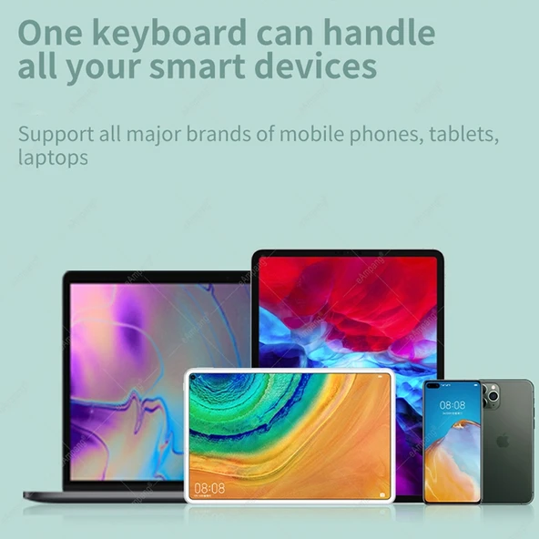 9.7 Inç Taşınabilir Tablet Bluetooth Klavye Touchpadli Mint Yeşili Mouse Seti - 7