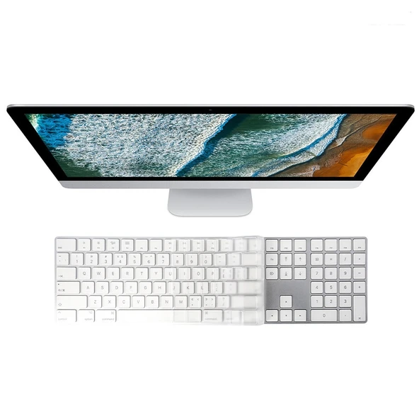 iMac 2017 Magic Keyboard Sayı Modeli İçin Şeffaf TPU Nano Uzun Klavye Koruyucu Film T17606 - 6