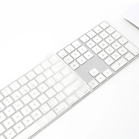 iMac 2017 Magic Keyboard Sayı Modeli İçin Şeffaf TPU Nano Uzun Klavye Koruyucu Film T17606 - 2