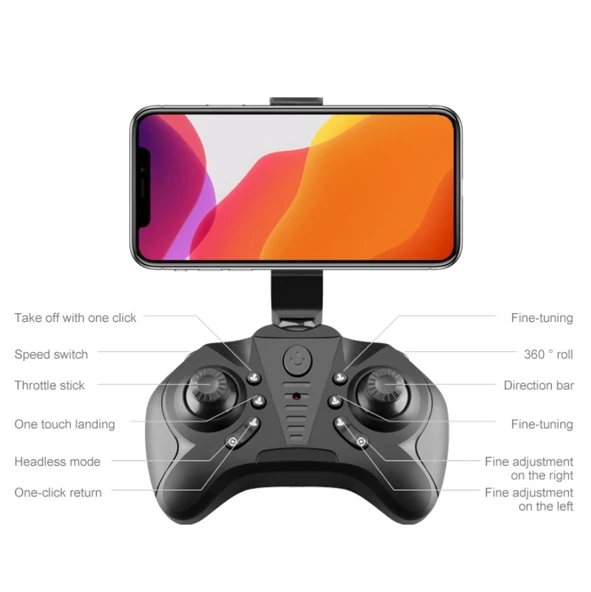 YLR C S66 Mini Katlanabilir Uzaktan Kumandalı Drone Gri Kamera Olmadan - 3