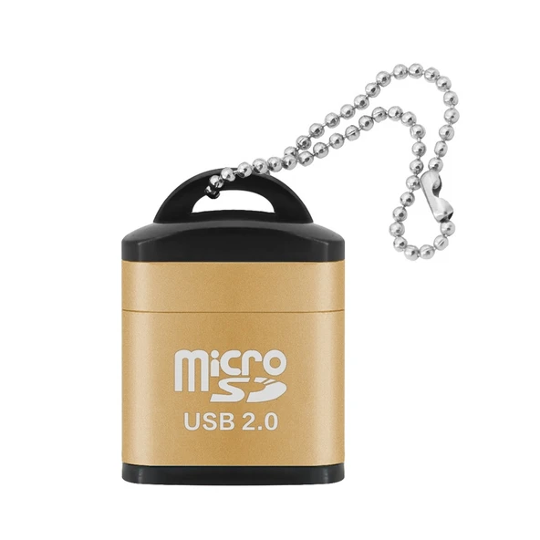 480Mbps Hızlı Mini Micro SD Kart Okuyucu USB 2.0 Altın Renk