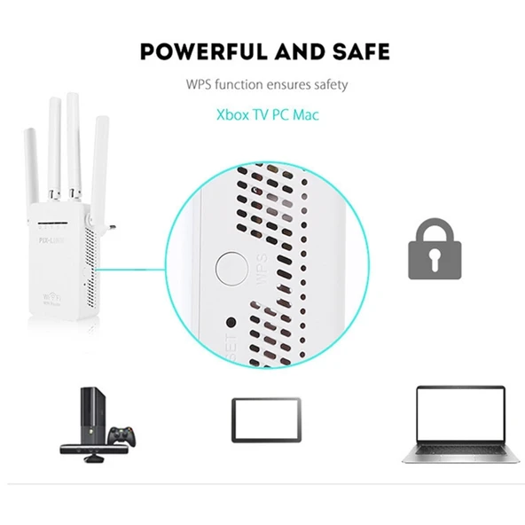 PIX-LINK LV-WR09 300Mbps WiFi Menzil Genişletici Tekrarlayıcı Mini Router UK Priz - 5