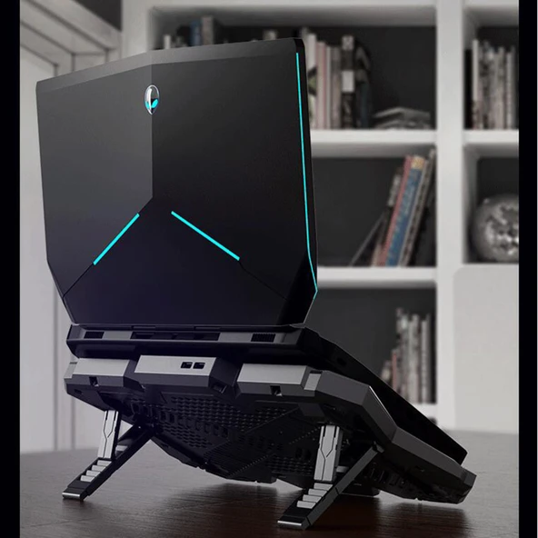Coolcold RGB Altı Fanlı Ayarlanabilir Dizüstü Bilgisayar Soğutucu 5V Dokunmatik 12 Senfoni Versiyonu - 10