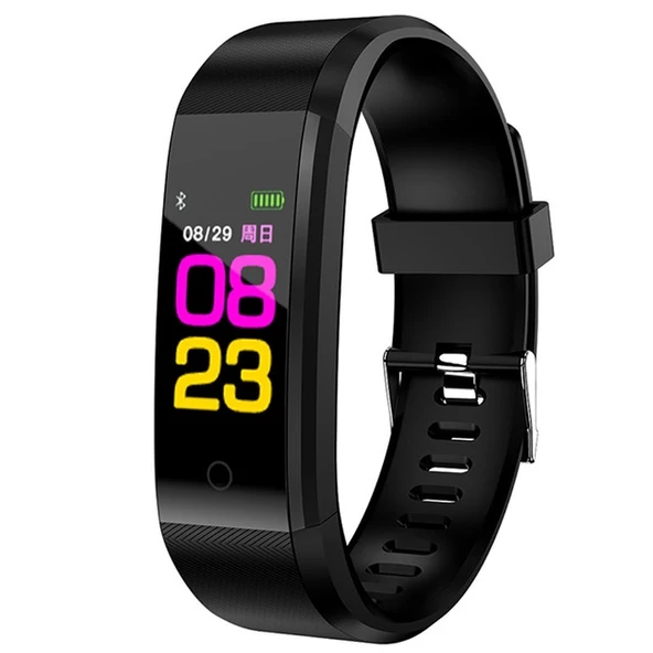 ID115 Plus Akıllı Bileklik Siyah Fitness Nabız Ölçer Kan Basıncı Adım Sayar Sağlık Koşu Spor Akıllı Saat