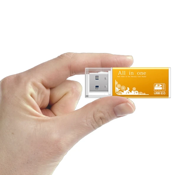 Mavi Çoklu Hafıza Kartı Okuyucu USB 2.0 Destekli - 3