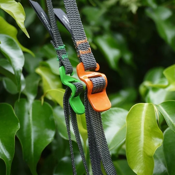Outdoor Hızlı Bırakmalı Kamp Çamaşır İpi Kayış Halat Yeşil 200cm - 4