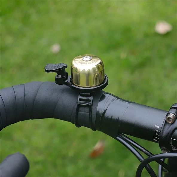 WEST BIKING YP0706048 Bisiklet Bakır Zil Dağ Bisikleti Mini Zil Altın Renk - 7